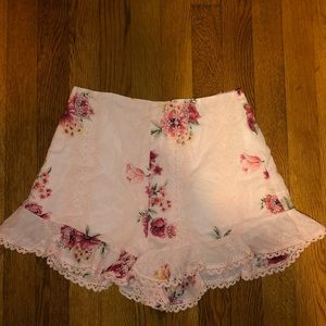 Pink floral Forever 21 shorts